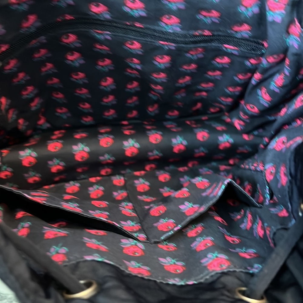 Vera Bradley Navy quilted backpack - Picture 3 of 6